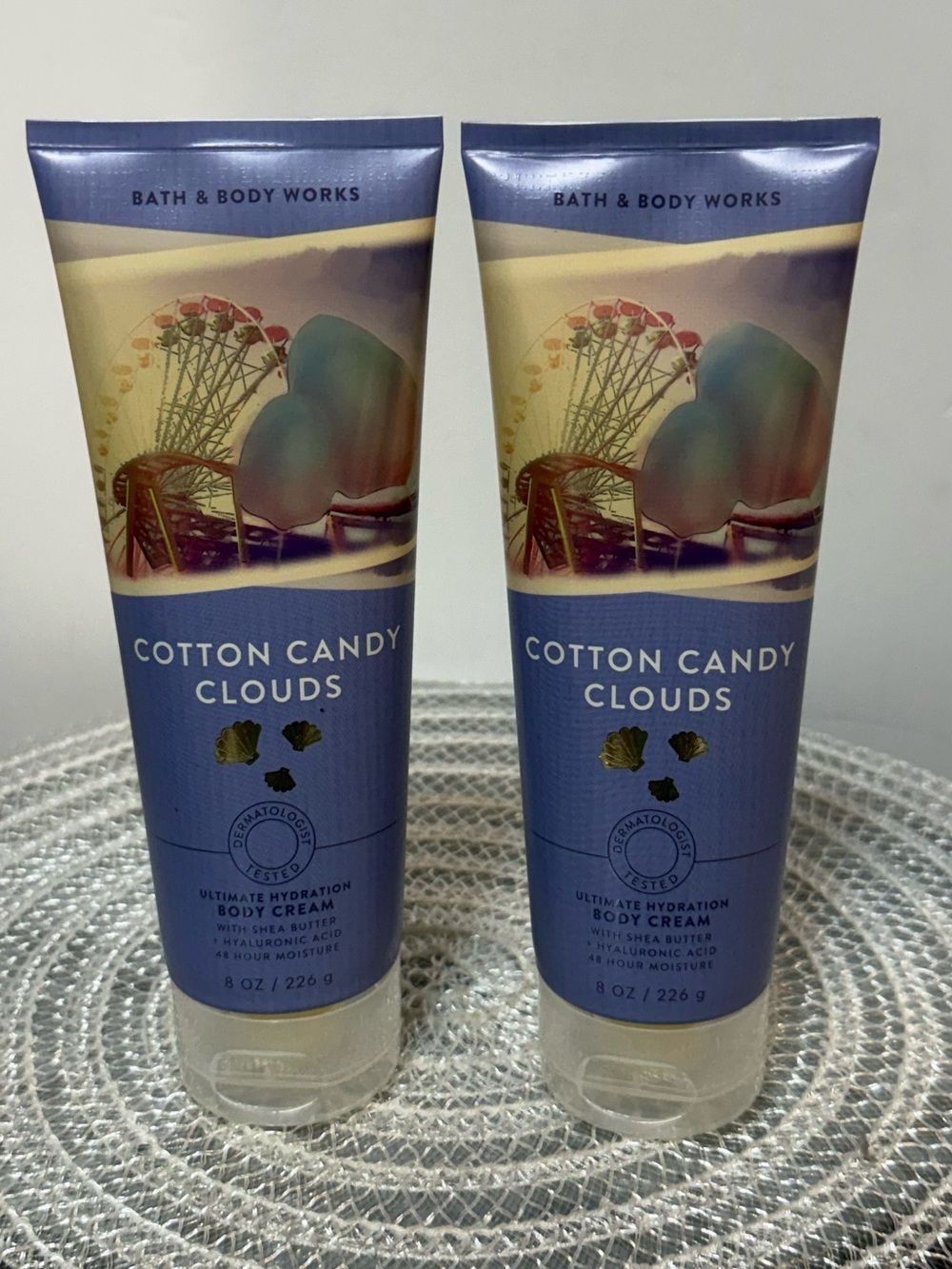 BBW Cotton Candy Clouds Body Cream Set of 2 NWT